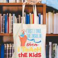 Diabetic Teacher Diabetes Awareness Insulin Blue Ribbon Canvas Tote Bag, funny gift