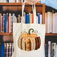 Fall Book Pumpkin Halloween Teacher Librarian Thanksgiving Canvas Tote Bag, funny gift