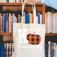Fall Kindergarten Teacher K Is For Buffalo Plaid Pumpkin Canvas Tote Bag, funny gift Fall Kindergarten Teacher K Is For Buffalo Plaid Pumpkin Canvas Tote Bag, funny gift