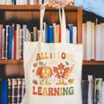 Fall In Love With Learning Retro Autumn Thanksgiving Teacher Canvas Tote Bag, funny gift