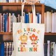 Fall In Love With Learning Shirt Autumn Thanksgiving Teacher Canvas Tote Bag, funny gift
