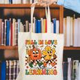 Fall In Love With Learning Thanksgiving Teacher Student Canvas Tote Bag, funny gift Fall In Love With Learning Thanksgiving Teacher Student Canvas Tote Bag, funny gift