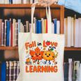 Fall In Love With Learning Thanksgiving Teacher Student Kids Canvas Tote Bag, funny gift Fall In Love With Learning Thanksgiving Teacher Student Kids Canvas Tote Bag, funny gift