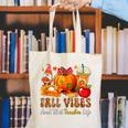 Fall Vibes Costume Teacher Thanksgiving Leopard Gnome Canvas Tote Bag, funny gift