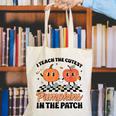 Groovy I Teach The Cutest Pumpkins In The Patch For Teacher Canvas Tote Bag, Groovy Teacher Tote Bags, funny gift