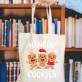 Hanging With My Cookies Gingerbread Christmas Teacher Xmas Canvas Tote Bag, funny gift