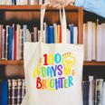 Happy 100th Day Of School 100 Days Brighter Girls Teacher Canvas Tote Bag, funny gift Happy 100th Day Of School 100 Days Brighter Girls Teacher Canvas Tote Bag, funny gift