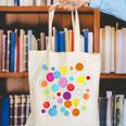 Happy Dot Day Colorful Polka Dot Art Teacher Student Kids Canvas Tote Bag, funny gift