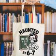 Haunted 67 Skeleton Math Teacher Halloween Costume Math Pun Canvas Tote Bag, funny gift Haunted 67 Skeleton Math Teacher Halloween Costume Math Pun Canvas Tote Bag, funny gift