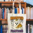 Haunted By Fractions Math Halloween Teacher Canvas Tote Bag, funny gift Haunted By Fractions Math Halloween Teacher Canvas Tote Bag, funny gift