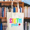 Hello Sixth Grade Cute Back To School 6th Grade Teacher Kids Canvas Tote Bag, funny gift