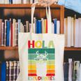 Hola Estudiantes Spanish Teacher Back To School 2025 Canvas Tote Bag, funny gift