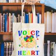 I Am Their Voice They Are My Heart Autism Awareness Teacher Canvas Tote Bag, funny gift