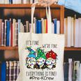 It's Fine We'Re Fine Gnome Pre-K Teacher Christmas Light For Men Women Canvas Tote Bag, funny gift It's Fine We'Re Fine Gnome Pre-K Teacher Christmas Light For Men Women Canvas Tote Bag, funny gift
