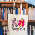 K Is For Kindergarten Teacher Coquette Bow Back To School Canvas Tote Bag, funny gift K Is For Kindergarten Teacher Coquette Bow Back To School Canvas Tote Bag, funny gift