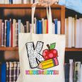 K Is For Kindergarten Teacher Pencil Apple Back To School Canvas Tote Bag, funny gift K Is For Kindergarten Teacher Pencil Apple Back To School Canvas Tote Bag, funny gift