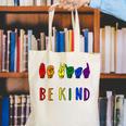 Be Kind Pride Sign Language Rainbow Teachers Interpreter ASL Canvas Tote Bag, funny gift