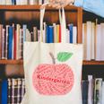 Kindergarten Apple Word Art For Teachers & Students Canvas Tote Bag, funny gift