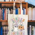 Kindergarten Boo Crew Halloween Floral Ghost Kinder Teacher Canvas Tote Bag, funny gift Kindergarten Boo Crew Halloween Floral Ghost Kinder Teacher Canvas Tote Bag, funny gift