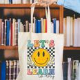 Let's Learn Today Smile Face Back To School For Teacher Kids Canvas Tote Bag, funny gift