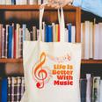 Life Is Better With Music Theory Musician Teacher Notes Clef Canvas Tote Bag, funny gift Life Is Better With Music Theory Musician Teacher Notes Clef Canvas Tote Bag, funny gift