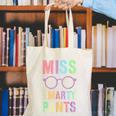 Little MISS SMARTY PANTS School Grad Teacher Last Day Canvas Tote Bag, funny gift