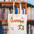 Llama Learning Teachers Students Alpaca Lover Back To School Canvas Tote Bag, funny gift