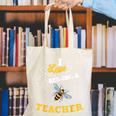 I Love Bee-Ing A Teacher Honey Bee Job Profession Canvas Tote Bag, funny gift