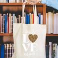 Love Leopard Print Teacher Cheetah School Inspire Teach Canvas Tote Bag, funny gift