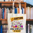 Mad Scientist Halloween Costume Science Teacher Canvas Tote Bag, Science Teacher Tote Bags, funny gift