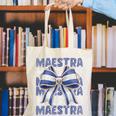 Maestra El Salvador Coquette Bow Hispanic Spanish Teacher Canvas Tote Bag, funny gift Maestra El Salvador Coquette Bow Hispanic Spanish Teacher Canvas Tote Bag, funny gift
