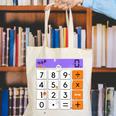 Math Teacher Halloween Costume Calculator Math Pun Canvas Tote Bag, funny gift