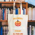 Math Teacher Halloween Quote I'm Scary All Year Long Men Women Canvas Tote Bag, funny gift
