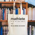 Mathlete Definition Math Math Teacher Nerd Geek Men Women Girls Kids Canvas Tote Bag, funny gift