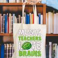 Music Teachers Love Brains Cute Teaching Halloween Canvas Tote Bag, funny gift