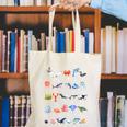 Ocean Animals Alphabet Cute Sea Life ABC Marine Kids Teacher Canvas Tote Bag, funny gift