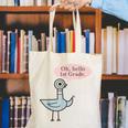 Oh Hello First Graders Cute Pigeon 1st Grade Teacher Canvas Tote Bag, First Grade Teacher Tote Bags, funny gift
