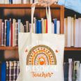 One Thankful Preschool Teacher Thanksgiving Rainbow Canvas Tote Bag, funny gift One Thankful Preschool Teacher Thanksgiving Rainbow Canvas Tote Bag, funny gift