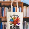 One Thankful Teacher Thanksgiving TurkeyCute Pencil Canvas Tote Bag, funny gift