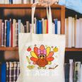 One Thankful Teacher Turkey Thanksgiving Teaching Canvas Tote Bag, funny gift One Thankful Teacher Turkey Thanksgiving Teaching Canvas Tote Bag, funny gift