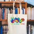 Peace Love Physical Education Tie Dye Sports PE Teacher Canvas Tote Bag, Pe Teacher Tote Bags, funny gift