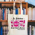 Pre-k Teacher In October We Wear Pink Breast Cancer Canvas Tote Bag, funny gift