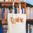 Preppy One Thankful Teacher Coquette Thanksgiving Teacher Canvas Tote Bag, funny gift Preppy One Thankful Teacher Coquette Thanksgiving Teacher Canvas Tote Bag, funny gift