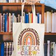 Preschool Crew Cute Leopard Rainbow Back To School Teachers Canvas Tote Bag, funny gift Preschool Crew Cute Leopard Rainbow Back To School Teachers Canvas Tote Bag, funny gift