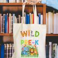 Preschool Teacher Kids Back To School Wild About Pre-K Canvas Tote Bag, funny gift
