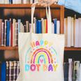 Rainbow Happy Dot Day Shirts Teacher Kids September 15th Canvas Tote Bag, funny gift Rainbow Happy Dot Day Shirts Teacher Kids September 15th Canvas Tote Bag, funny gift