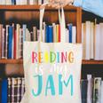 Reading Is My Jam Back To School Teacher Canvas Tote Bag, funny gift Reading Is My Jam Back To School Teacher Canvas Tote Bag, funny gift