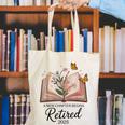 Retired 2025 A New Chapter Begins Retirement Teacher Book Canvas Tote Bag, funny gift