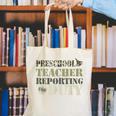 Retro Back To School Women Old Camo Preschool Teacher Canvas Tote Bag, funny gift