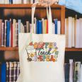 Retro Grovvy Coffee Teach Repeat Teacher Canvas Tote Bag, funny gift Retro Grovvy Coffee Teach Repeat Teacher Canvas Tote Bag, funny gift